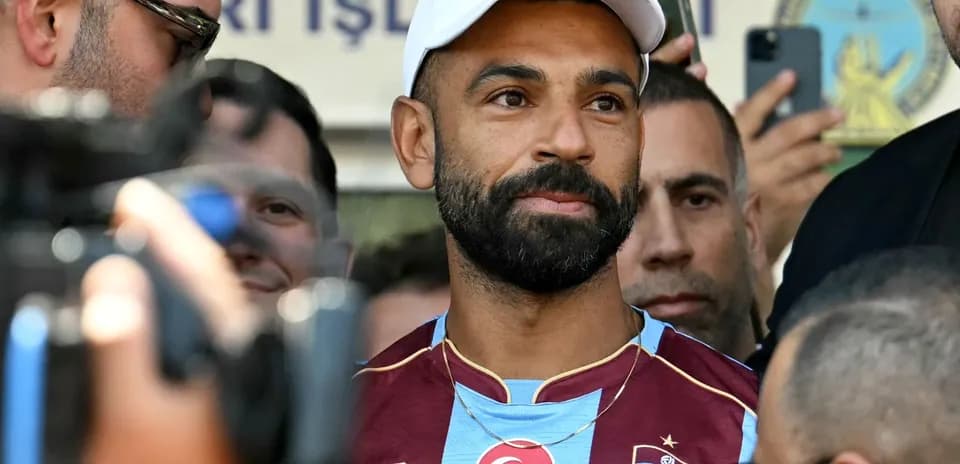 Player in Trabzonspor jersey during press event