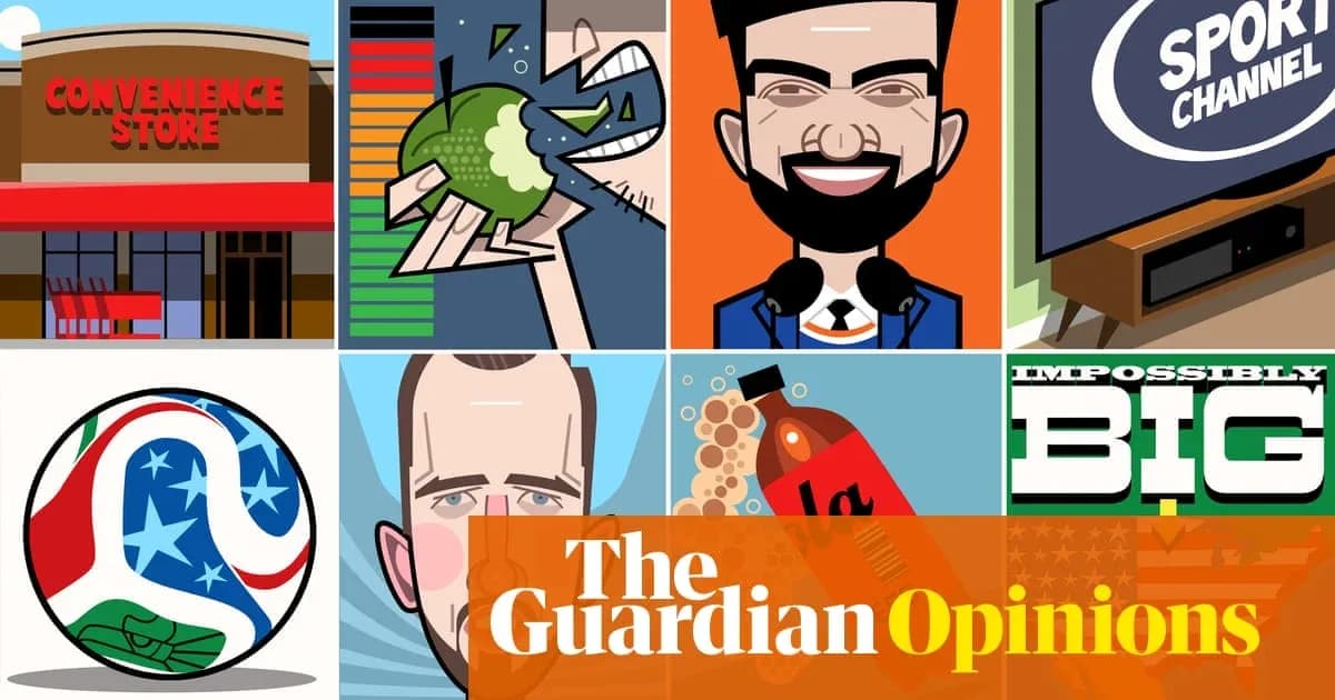 Collage of illustrations related to sports and opinions
