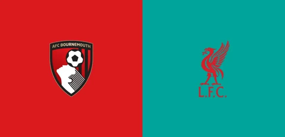 Logos of AFC Bournemouth and Liverpool FC side by side