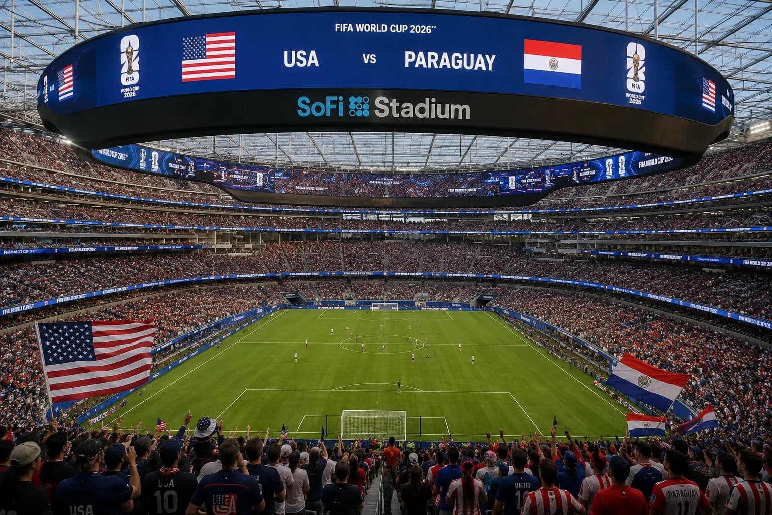 USA vs Paraguay match at SoFi Stadium