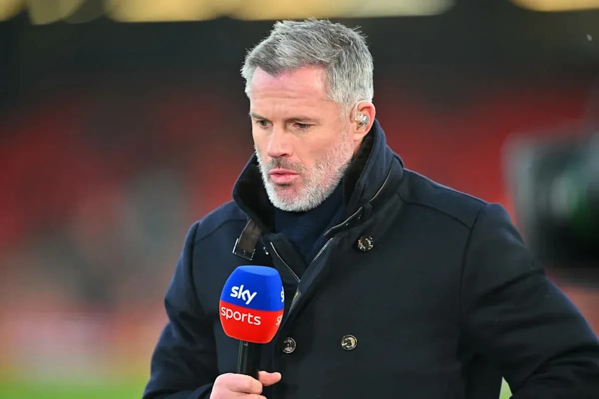Sports analyst holding microphone during broadcast segment