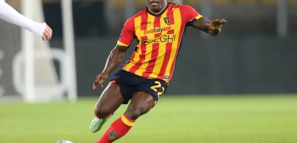 Player in action during a soccer match