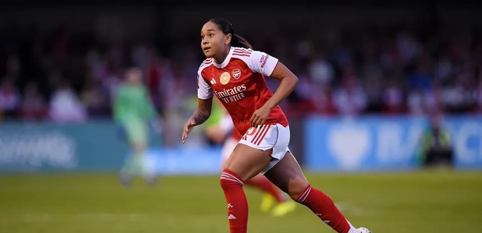 Player running during a match for Arsenal