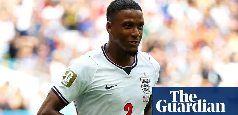Football player in England jersey during match