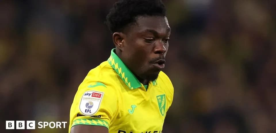 Norwich City player in yellow kit during match