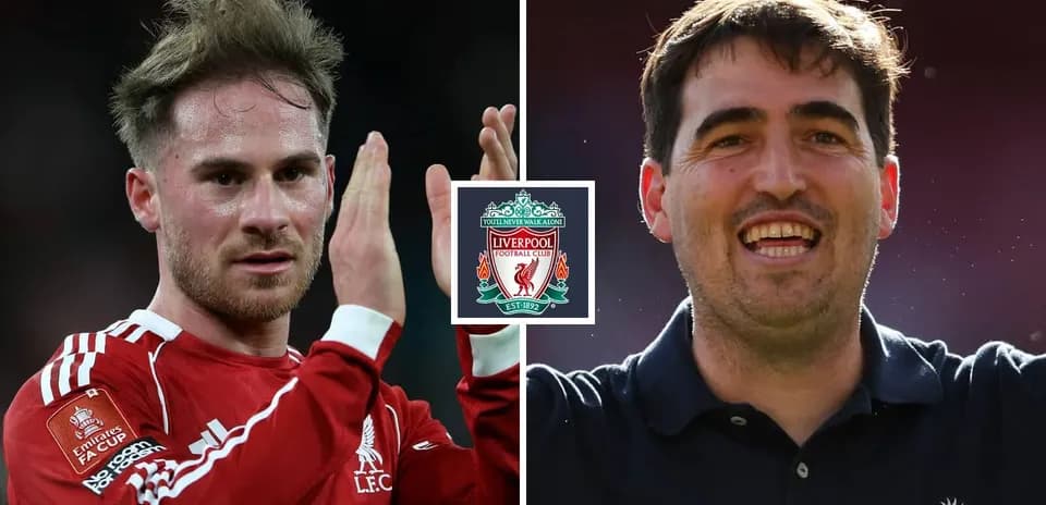 Two Liverpool FC players celebrating on the field