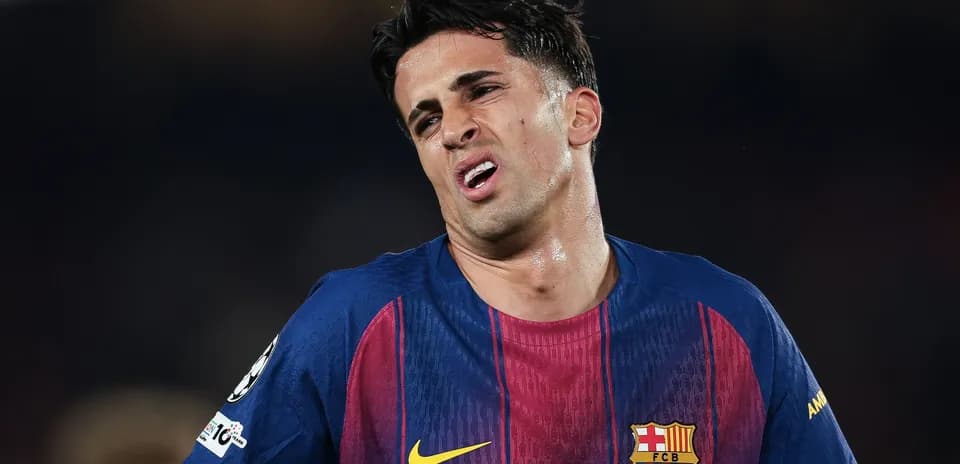Player reacting during a match for FC Barcelona