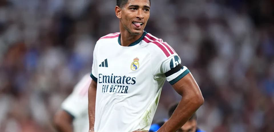 Player in Real Madrid jersey during match