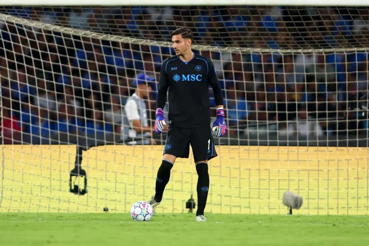 Goalkeeper in black kit preparing for play
