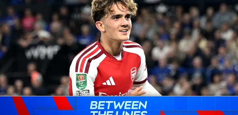 Player celebrating during Carabao Cup match for Arsenal