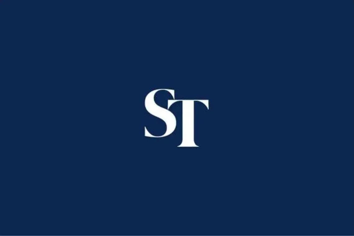 ST logo on a dark blue background