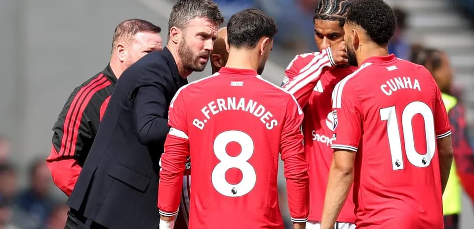 Manager discussing strategy with players on field