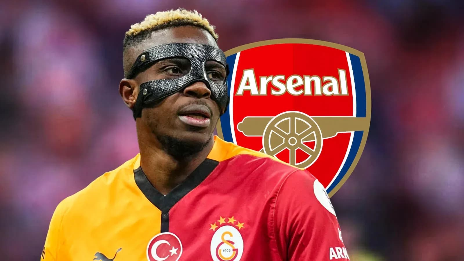 Player in mask wearing Galatasaray jersey