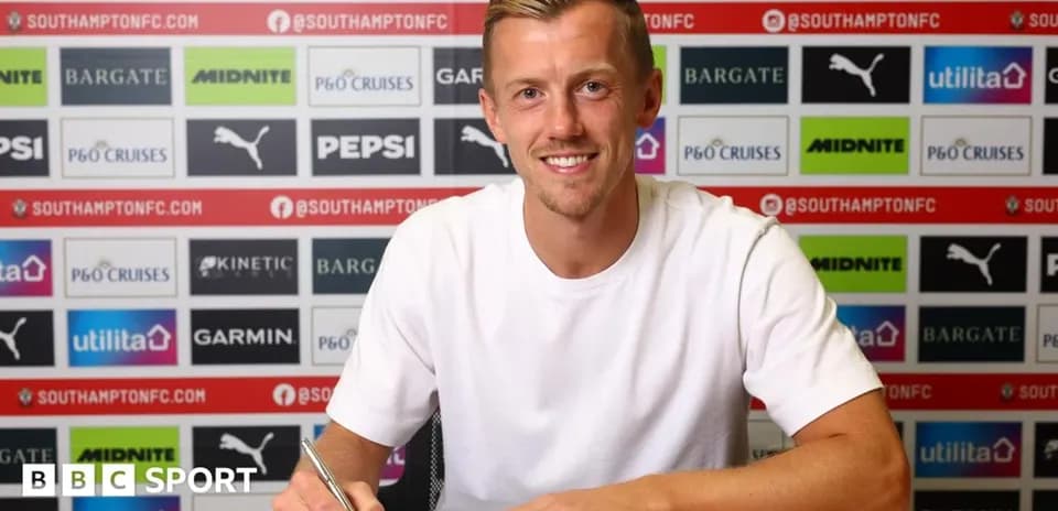 Player signing contract at Southampton FC announcement