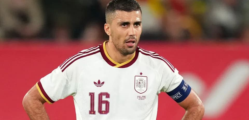 Player in Spain jersey during football match