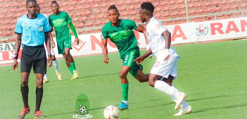 Players competing in NPFL match between Rangers and United