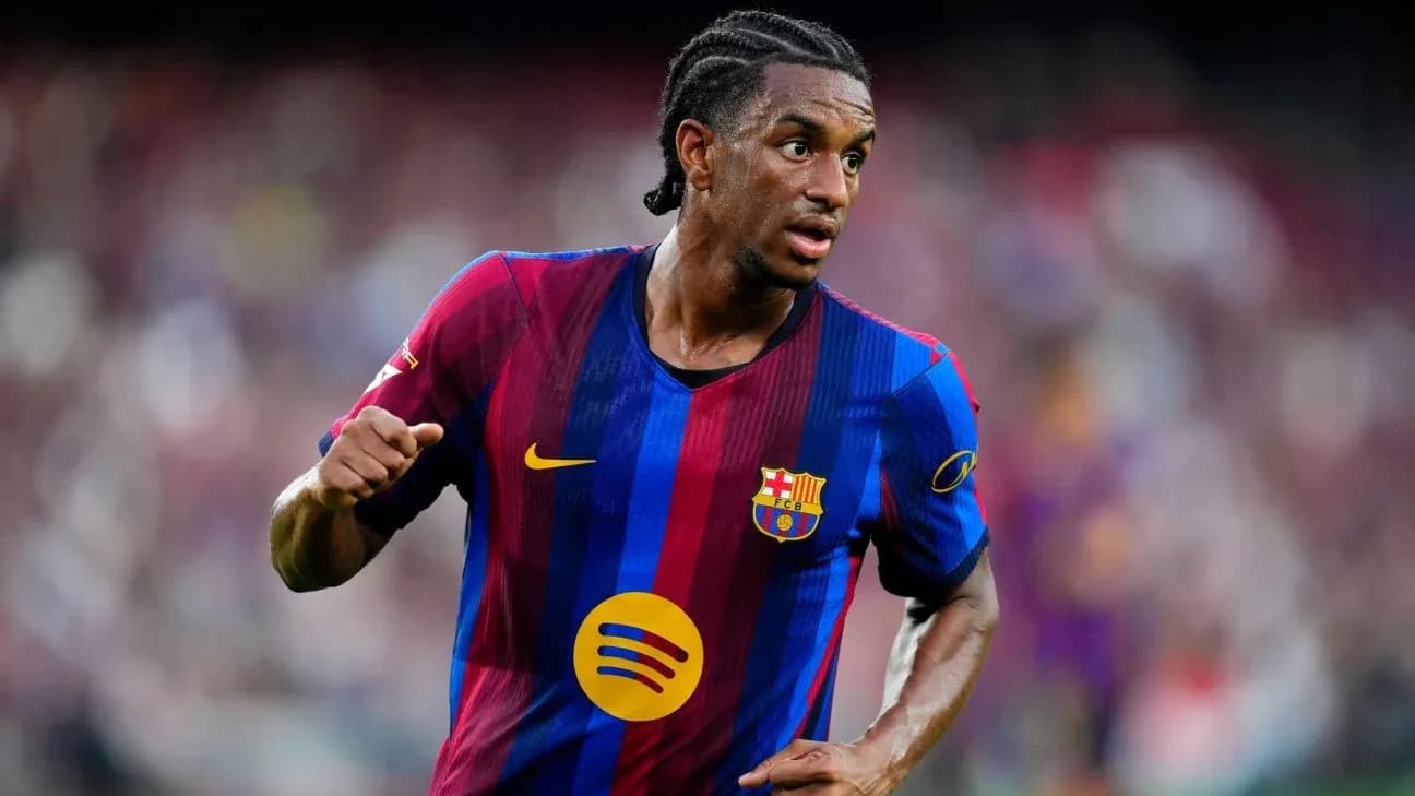 Player in Barcelona jersey running on the field