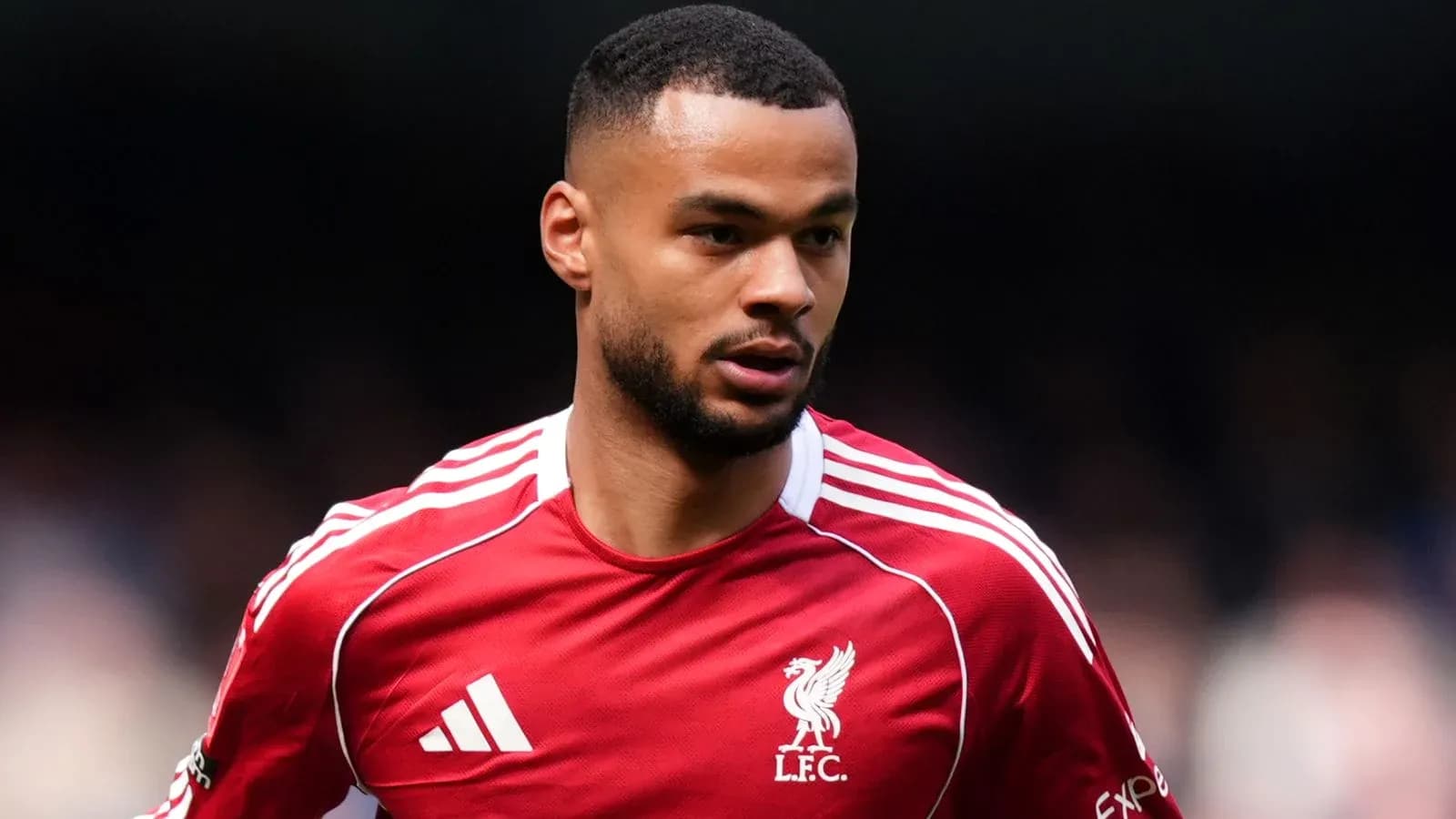 Player wearing Liverpool kit during match