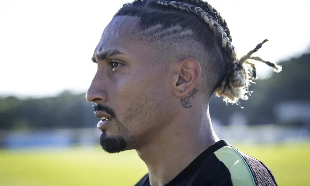 Player with braided hair at training session
