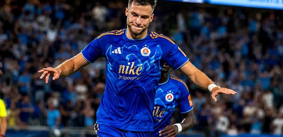 Player celebrating goal during UEFA Champions League match
