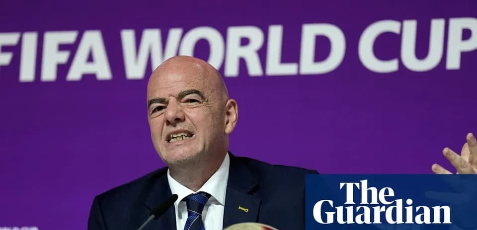 FIFA President Gianni Infantino at press conference