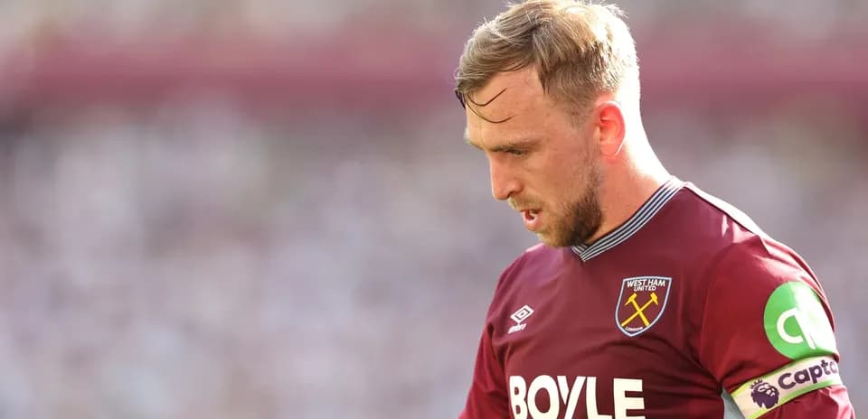West Ham player during match against Leeds