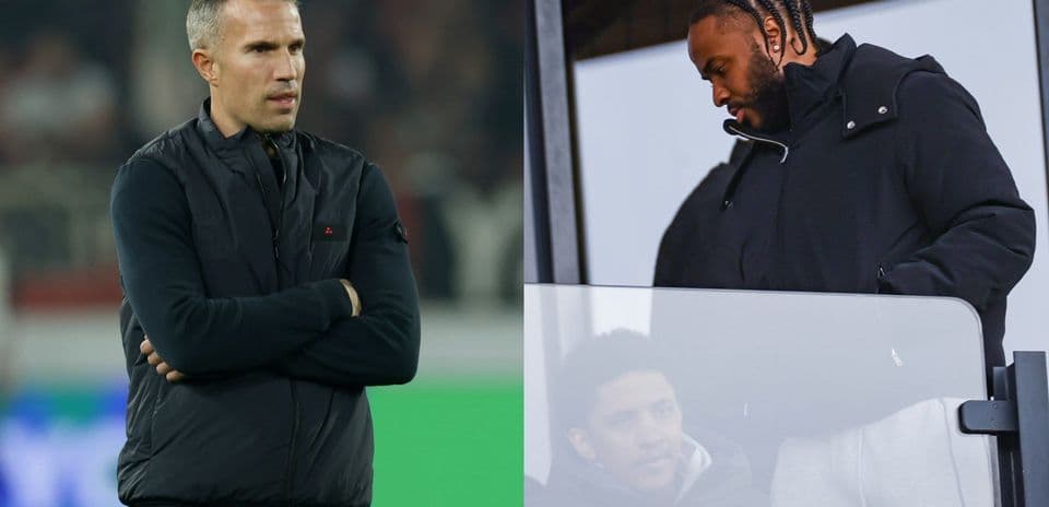 Coach observing match alongside player in stands
