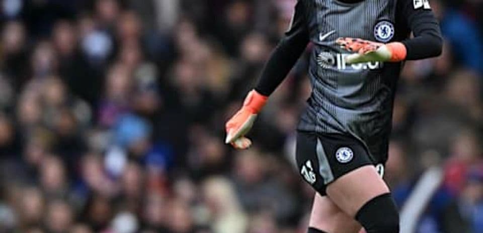 Chelsea goalkeeper in action during a match