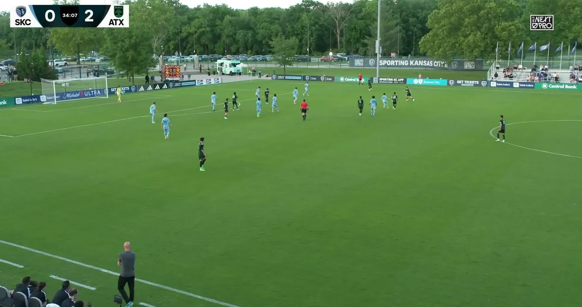 Players on the field during Austin II vs Sporting KC II