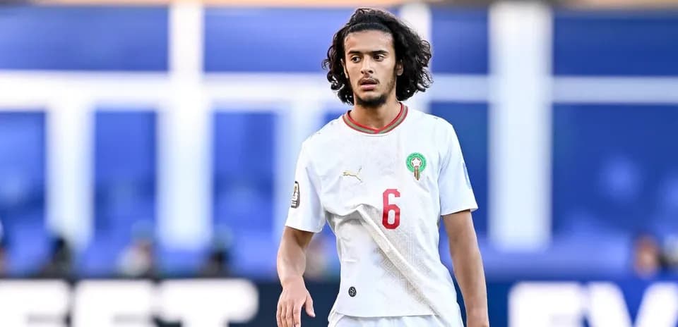 Moroccan player in white jersey on the field