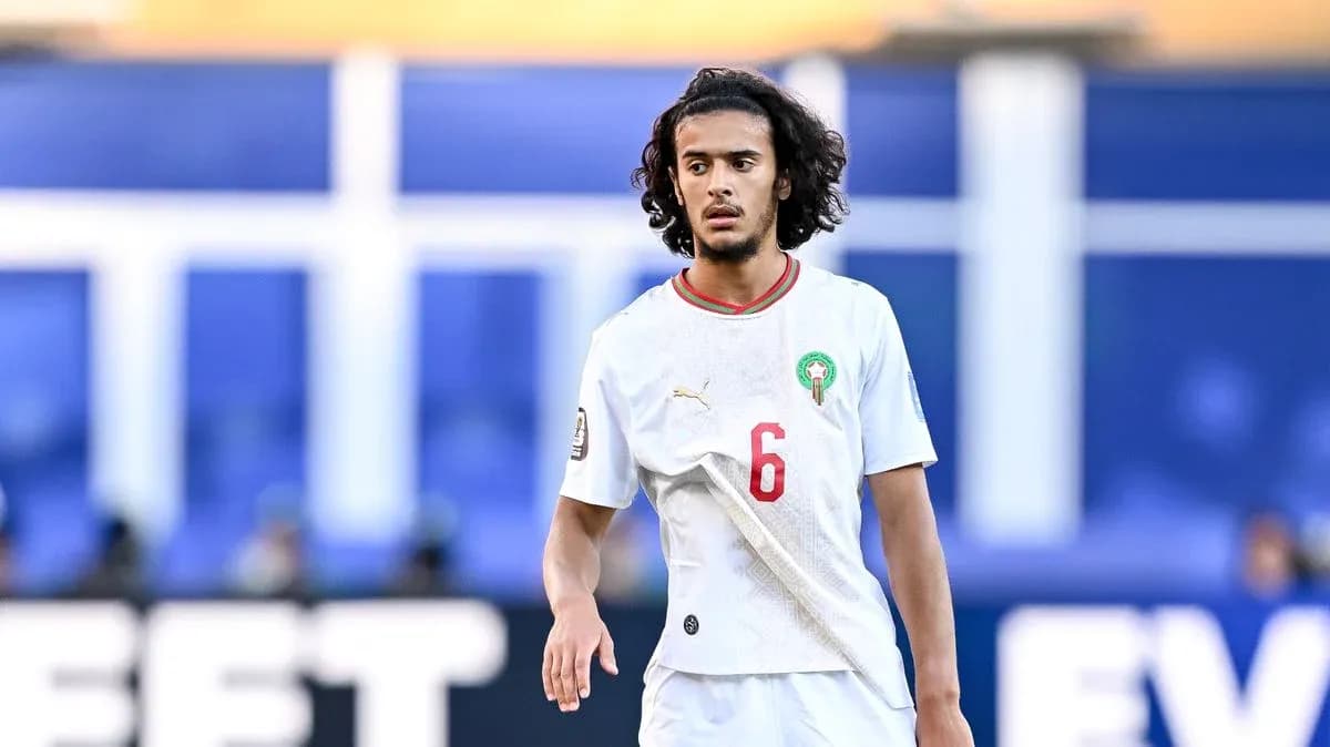 Moroccan player in white jersey on the field