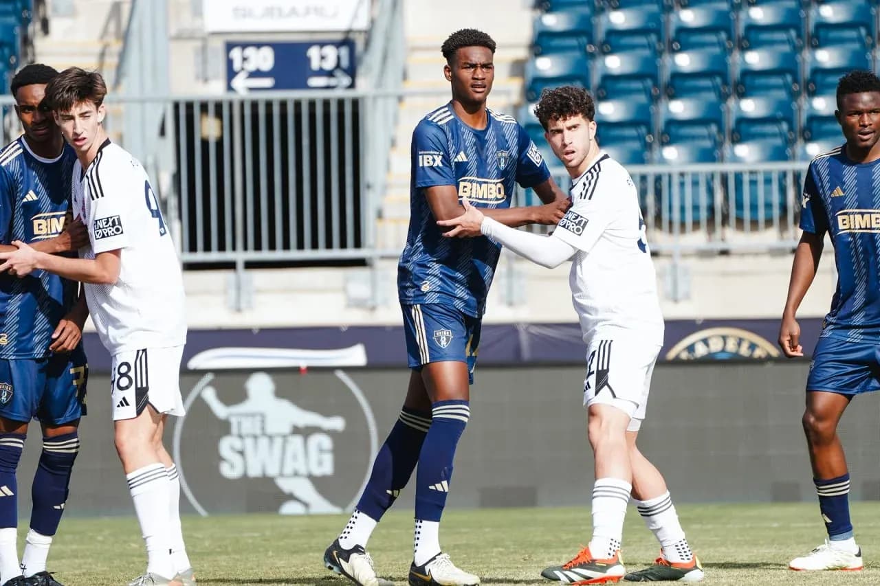 Players in action during Toronto II vs Philadelphia Union II