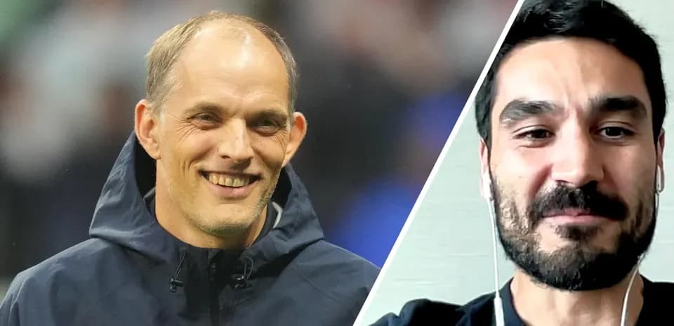 Thomas Tuchel and Ilkay Gundogan during an interview