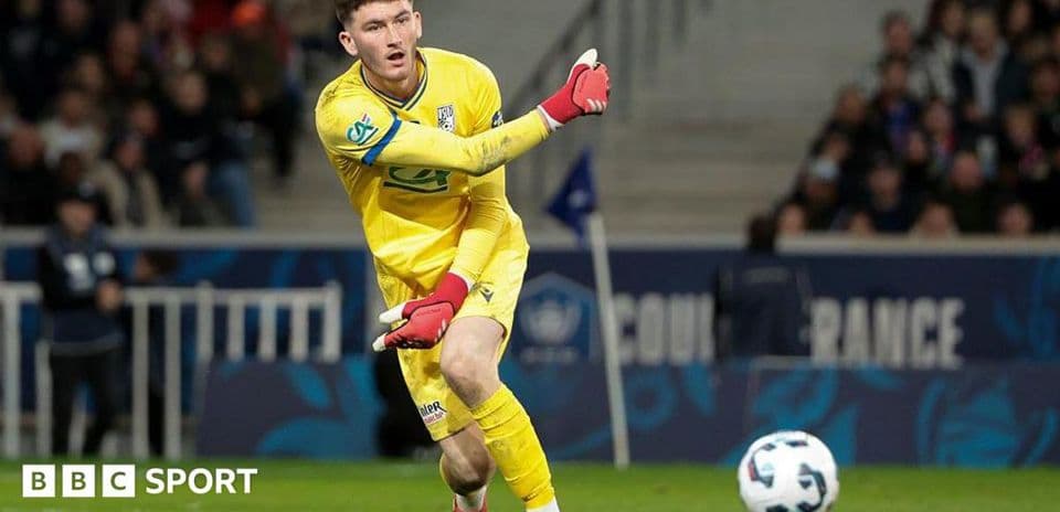 Goalkeeper throwing ball during a match