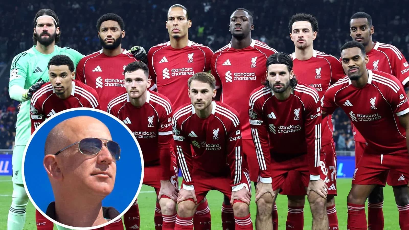 Liverpool FC team posing for group photo Liverpool FC team posing for group photo