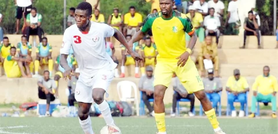 Player dribbling the ball during NPFL match