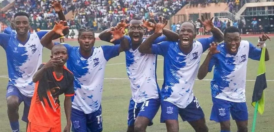 Doma United players celebrating a goal