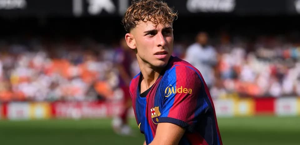Barcelona player during a match on the field