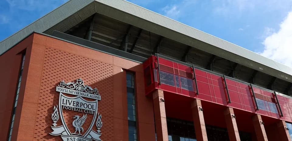 Exterior view of Anfield stadium, Liverpool FC