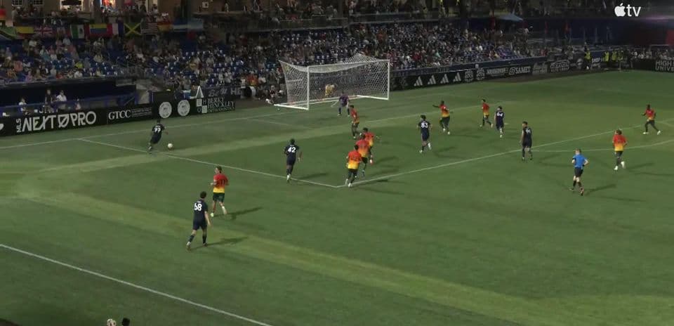 New York City II attacking during MLS Next Pro match