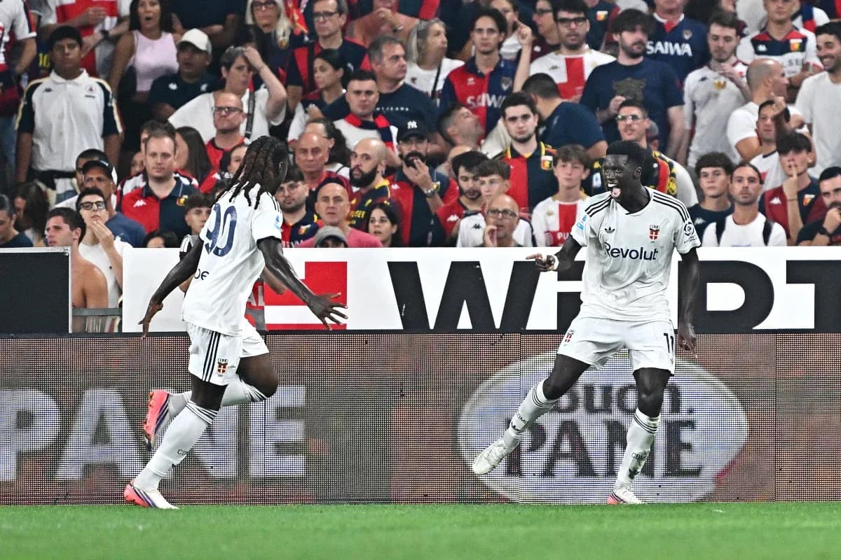 Players celebrating goal during Como vs Parma match