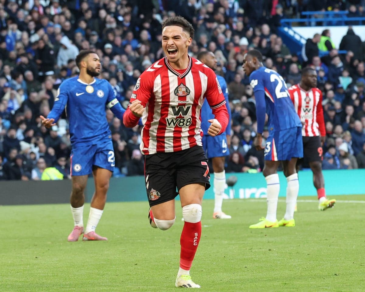 Sunderland player celebrating after scoring goal