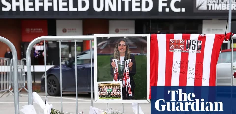 Tributes outside Sheffield United F.C. featuring flowers and jersey