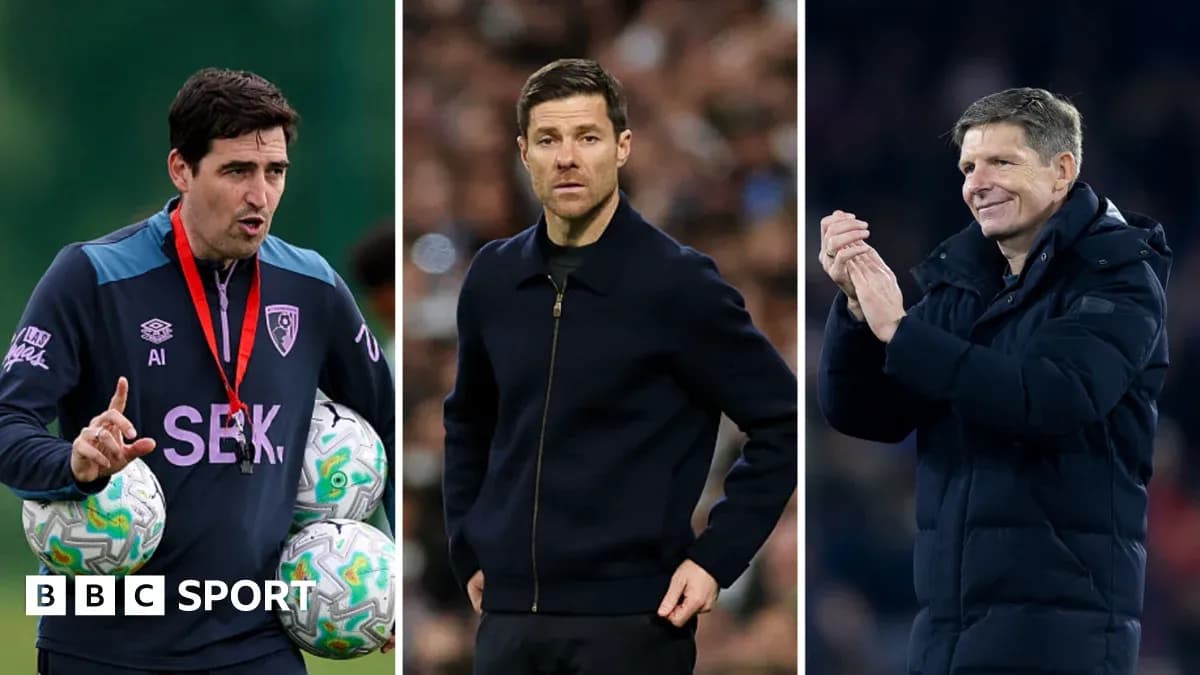 Three football managers during various activities