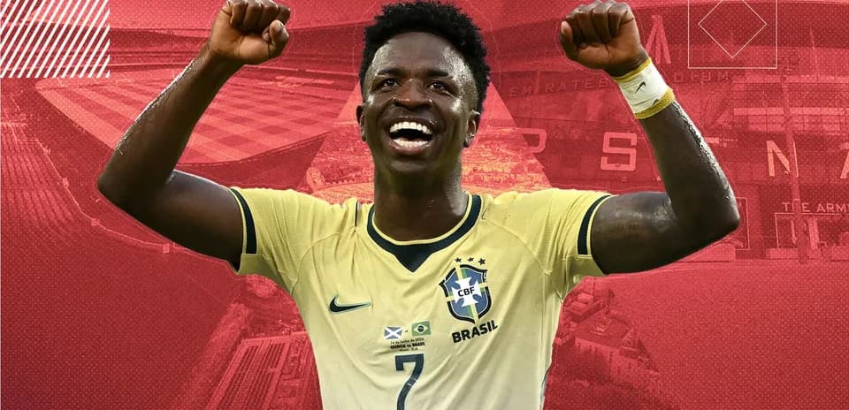 Player celebrating in Brazil national team jersey