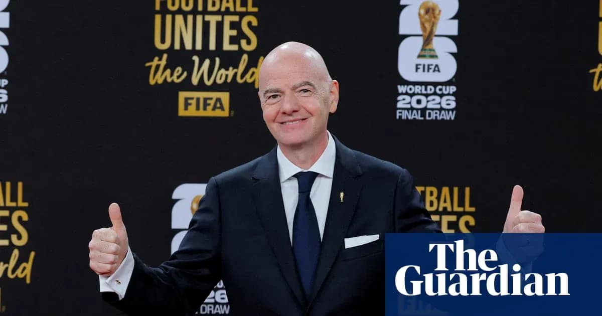 Man giving thumbs up at FIFA World Cup draw