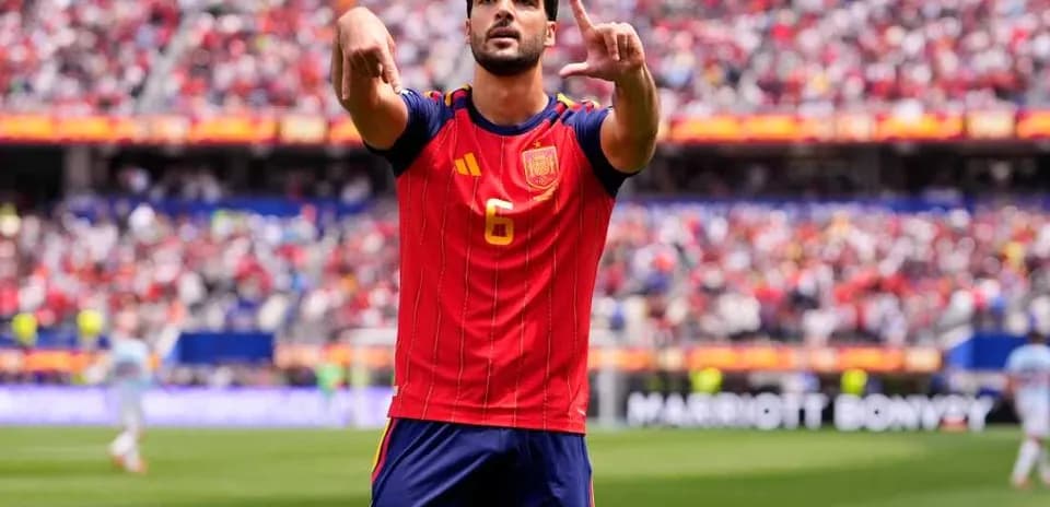 Spain player celebrating during World Cup match