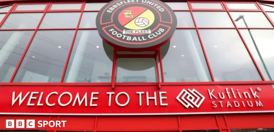 Entrance to Ebbsfleet United's Kuflink Stadium