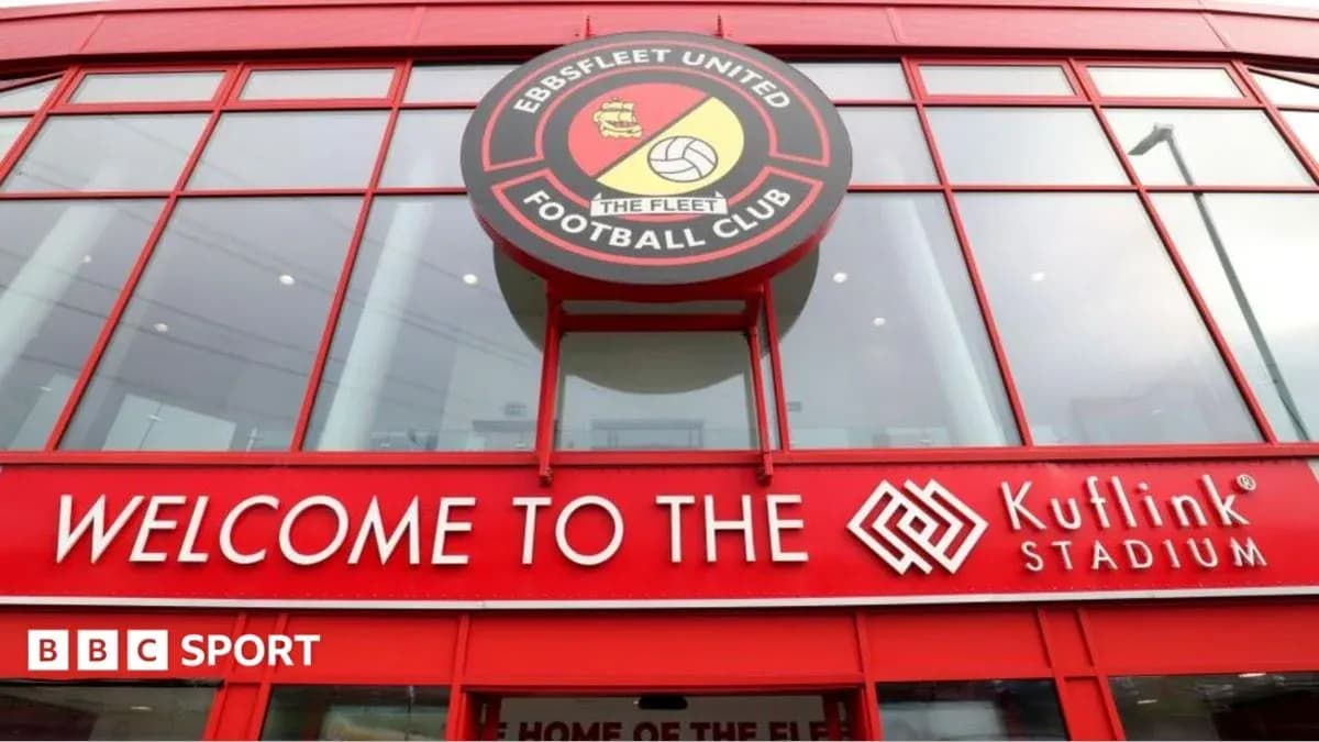 Entrance to Ebbsfleet United's Kuflink Stadium