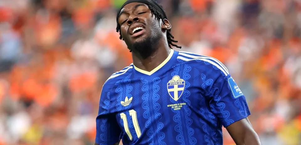 Player reacting during Sweden vs Netherlands match